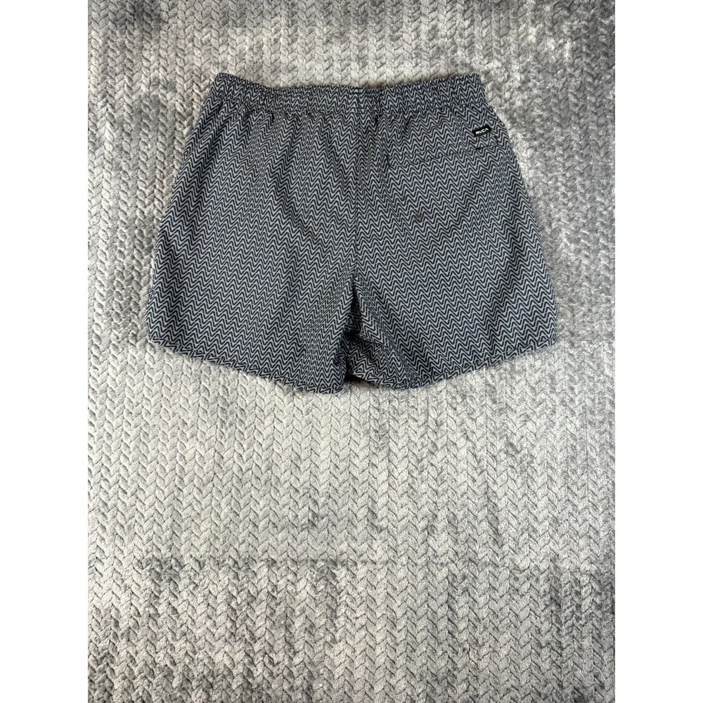RVCA Yogger Shorts Men Small Gray Black All Over Print Easy Fit Workout Athletic